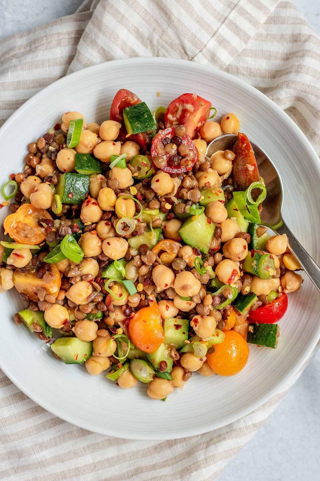 Lentil chickpea salad [plantbased]