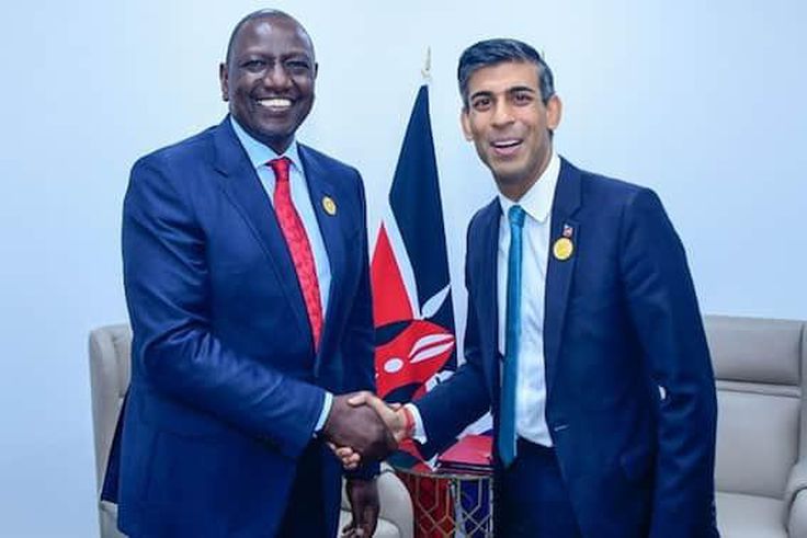 Kenyan president William Ruto and UK Prime Minister Rishi Sunak