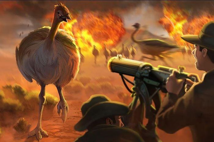 The military waged war but the emus won [Pinterest]