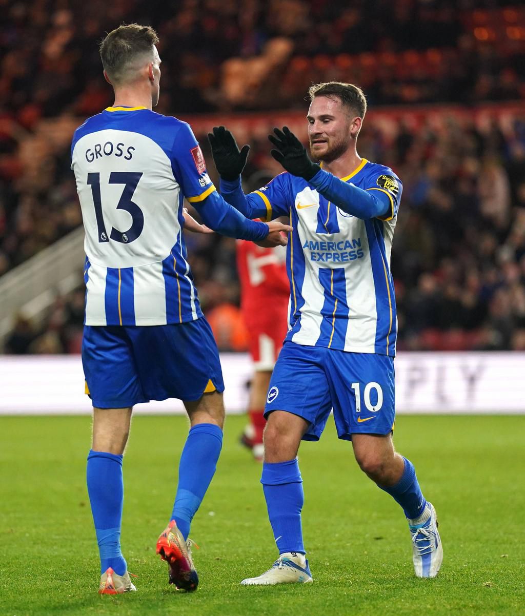 Mac Allister came off the bench to score a brace in his first game for Brighton since his return from World Cup break.