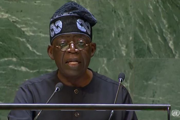 President Bola Tinubu delivered his first address at the 78th session of the United Nations General Assembly in the United States. [The Whistler]