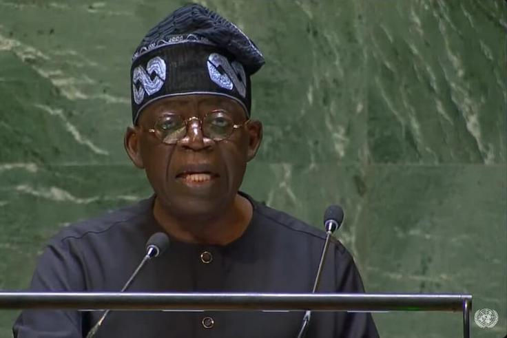 President Bola Tinubu delivered his first address at the 78th session of the United Nations General Assembly in the United States. [The Whistler]
