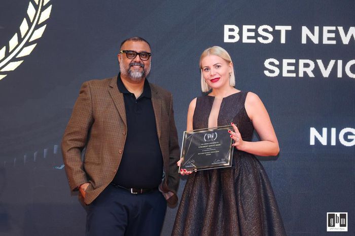 L-R: Shiva Kumar, Chief Executive Officer, Global Brands Magazine and Branka Mracajac, Chief Executive Officer, 9 Payment Service Bank (9PSB) during the presentation of Global Brands Award to 9PSB as the Best New Payment Service Bank in Nigeria 2022 by...