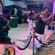 The finalist party hard with ex-housemates on BBNaija All Stars. [Twitter/Big Brother Naija]