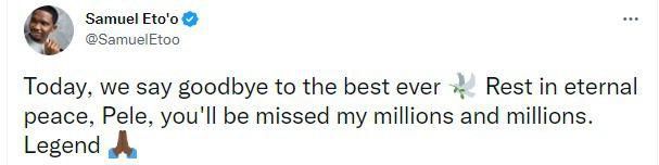 Social Media tributes to Pele