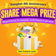 Bangbet's Mega share prize is a new era for fun and earning