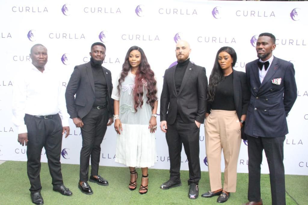 L-R: The Accountant, Curlla Luxury Salon, Mr. Oyebo Adedamola Luqman; The Floor Manager, Curlla Luxury Salon, King Offu; CEO Curlla Luxury Salon, Ms. Lola Adedeji; Director Stylist/Floor Manager, Curlla Luxury Salon, Johnny Walid Jarbouh; Head of Opera...