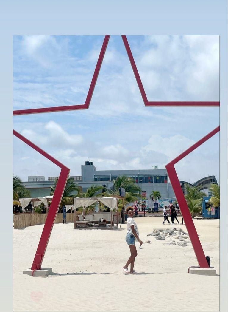 Landmark beach has beautiful 'landmarks'