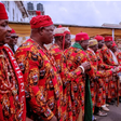 President Muhammadu Buhari (right) when he met with members and elders of Ohanaeze Ndigbo. [FRCN]