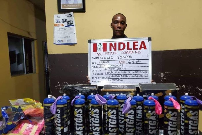 NDLEA intercepts 64,863kg ‘laughing gas’ consignments at Lagos, Imo ports. [NDLEA]
