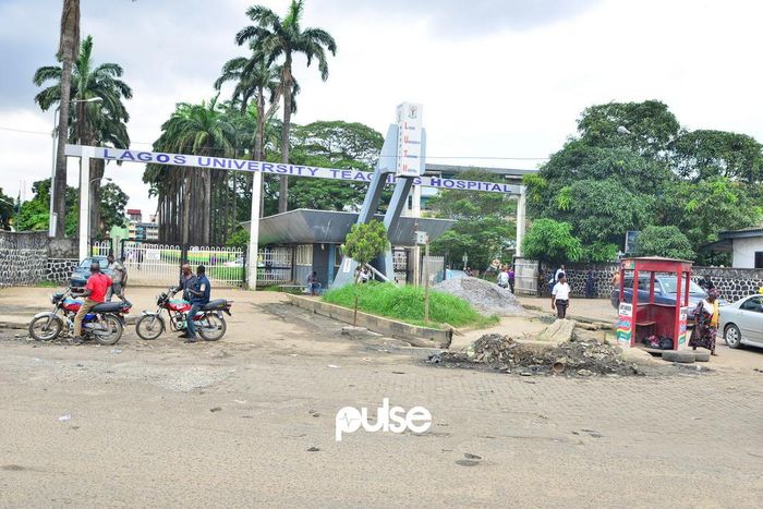 The entrance of the Lagos University Teaching Hospital