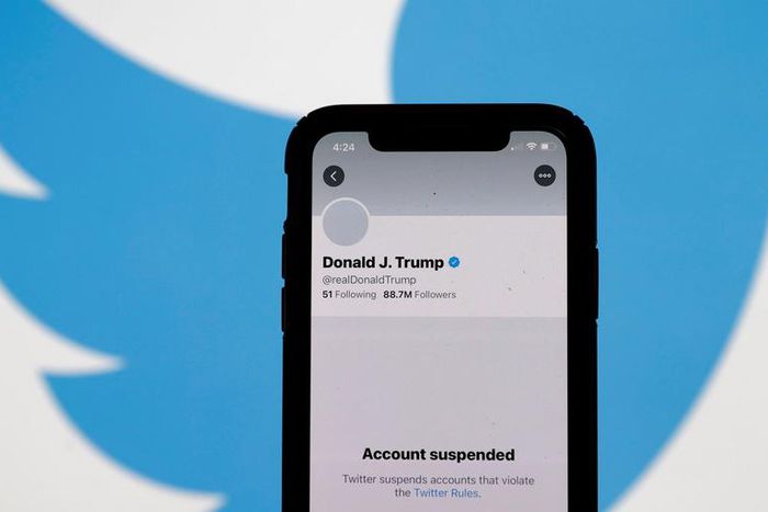 The suspended Twitter account of U.S. President Donald Trump appears on an iPhone screen on January 08, 2021 in San Anselmo, California. Citing the risk of further incitement of violence following an attempted insurrection on Wednesday, Twitter permane...