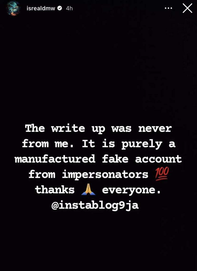 He denied making such posts