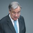 United Nations Secretary-General Antonio Guterres speaks to parliamentarians at the Bundestag on the occasion of the 75th anniversary of the founding of the UN on December 18, 2020 in Berlin, Germany