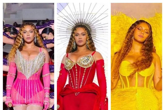 Beyonce's three outfits at Royal Atlantis Dubai [Instagram}
