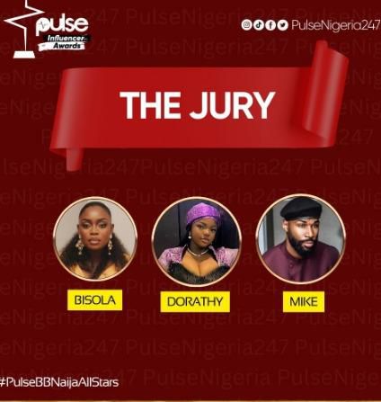 Bisola, Dorathy and Mike were the first juries for the BBNaija All Stars season [Instagram/pulsenigerai247]
