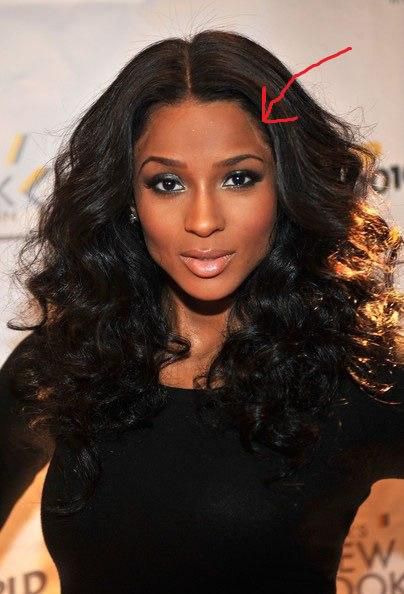 Ciara's lace frontal wig is a bad match for her skintone here