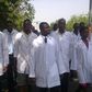 Striking Nigerian doctors during a protest