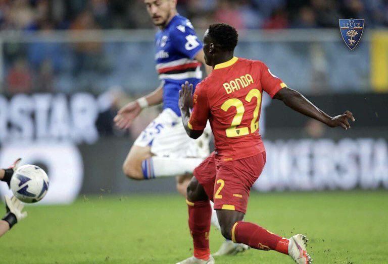 Lameck Banda scoring against Sampdoria