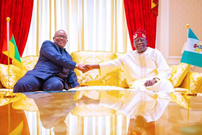President of Guinea-Bissau, Umaro Sissoco Embalo visits Nigerian President, Bola Ahmed Tinubu. [Twitter:kc_journalist]