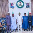 L-R: Governor Ademola Adeleke of Osun, Seyi Makinde of Oyo, Ahmadu Fintiri of Adamawa, Peter Mbah of Enugu, Caleb Mutfwang of Plateau, Bala Mohammed of Bauchi, and Godwin Obaseki of Edo States [Twitter:@SenBalaMohammed]