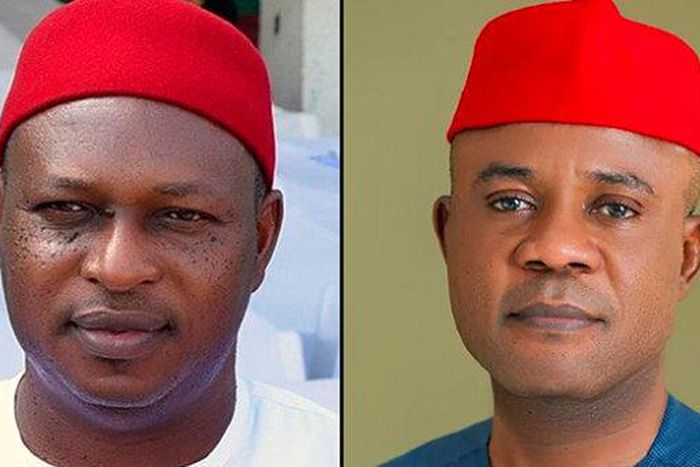 Mr Chijioke Edeoga - LP  governorship candidate and Peter Mbah - PDP governorship candidate