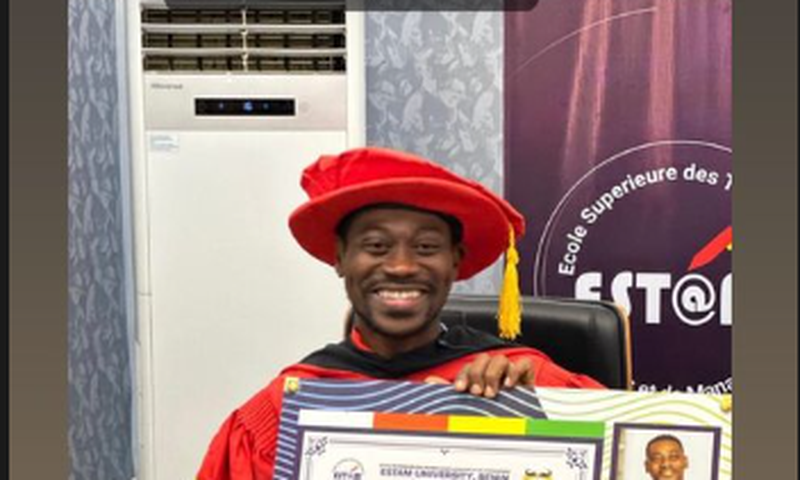 Actor Lateef Adedimeji became emotional as he was dressed in the ceremonial robe [Instagram/adedimejilateef]