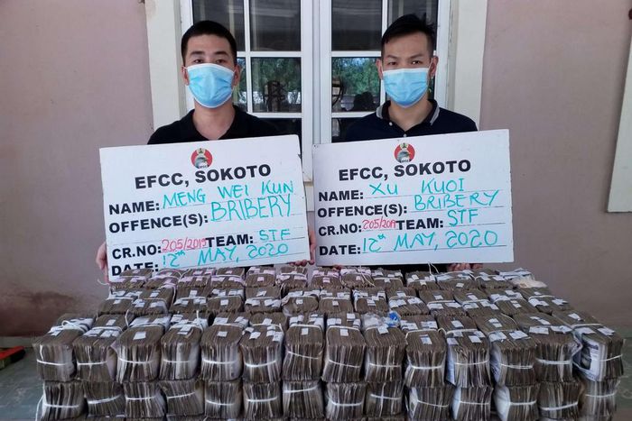 Meng Wei Kun and Xu Kuai tried to bribe an EFCC officer with ₦50 million [The Sun News]