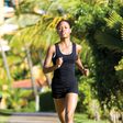African woman jogging