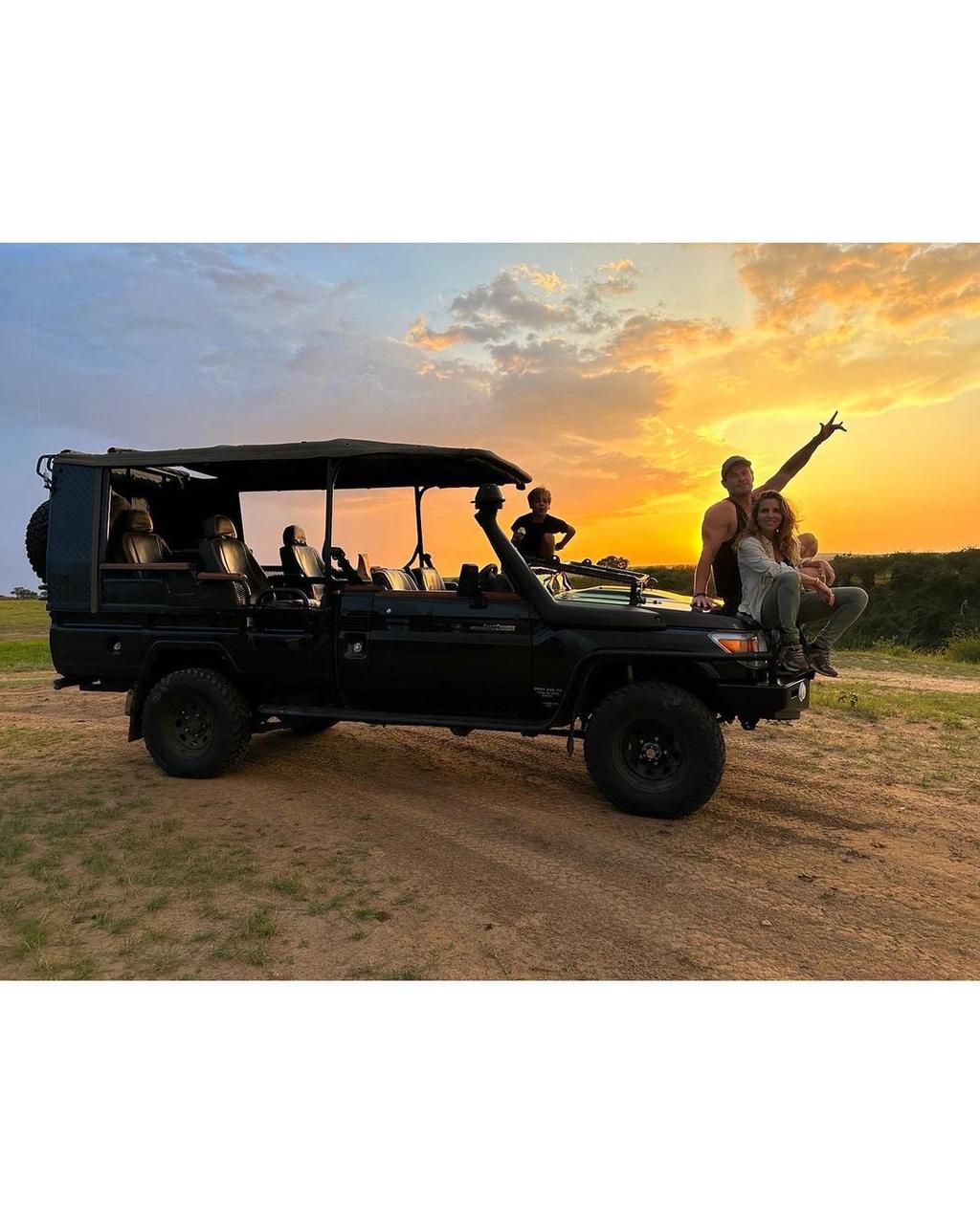 Australian actor Chris Hemsworth in Kenya