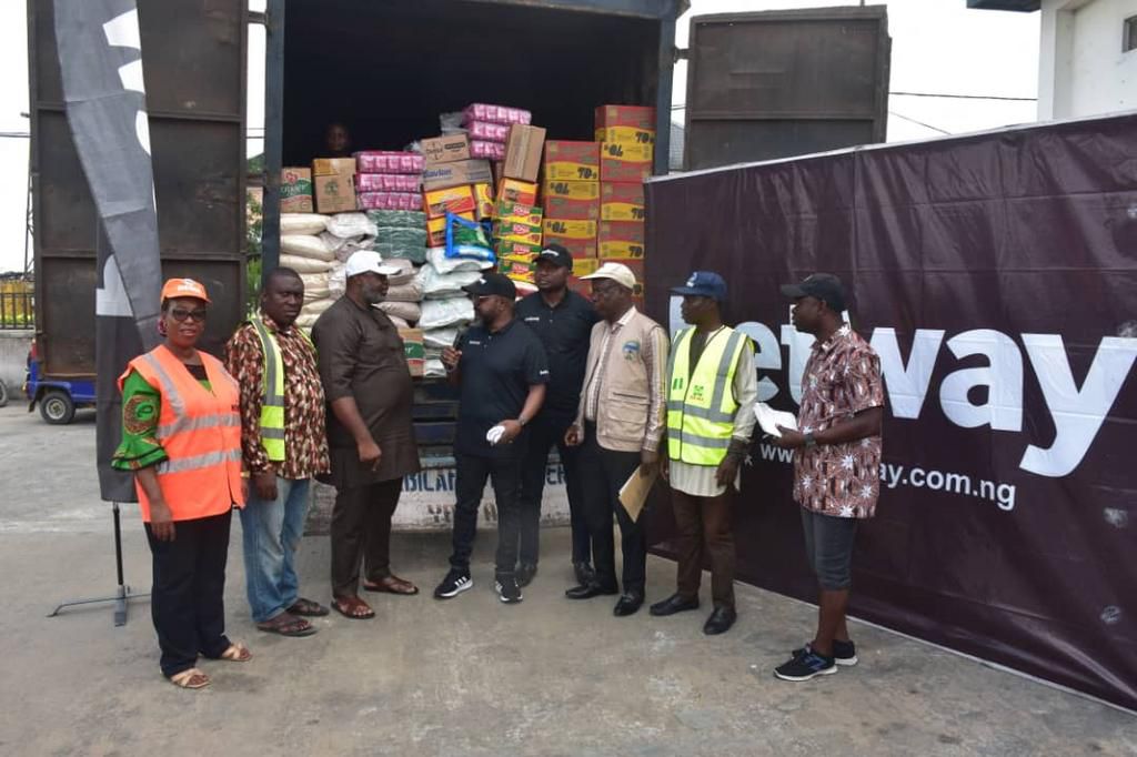 Betway donates relief materials worth millions of Naira to NEMA for Bayelsa flood victims.