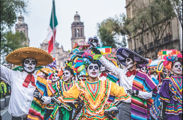 Mexico city day of the dead parade [NationalGeographic]