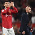 Cristiano Ronaldo and Manchester United manager Erik Ten Hag