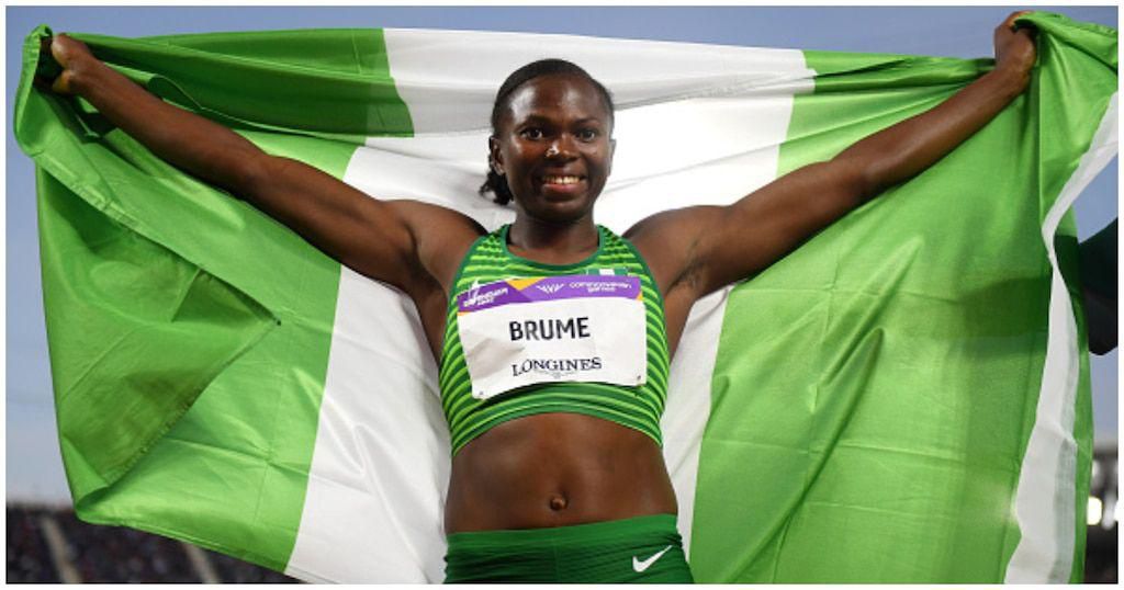 Ese Brume regained her Commonwealth Games title from 2014, jumping a GR of 7.00m