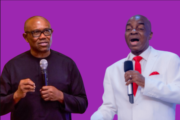 Labour Party presidential candidate and Bishop David Oyedepo. [Twitter:@Emperordotman]