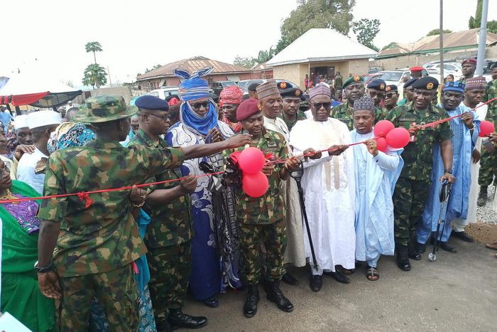 Nigerian Army inaugurates 3km access road, others in Nasarawa town on Saturday (25/11/23)  [NAN]