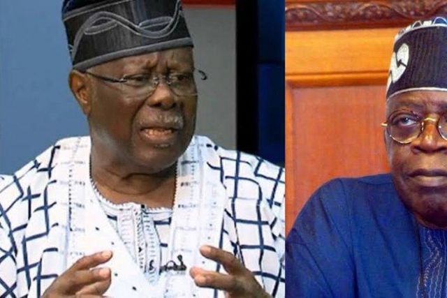 Chief Bode George and President-elect, Asiwaju Bola Tinubu.