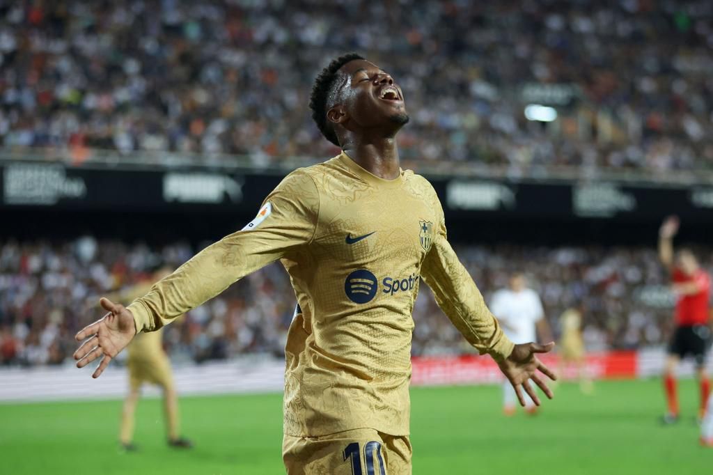 Ansu Fati saw his effort ruled out by VAR