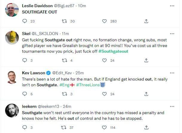 Social media reactions England vs France