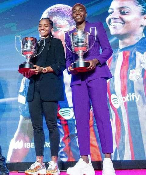 Oshoala and Geyse Ferreira win the Pichichi