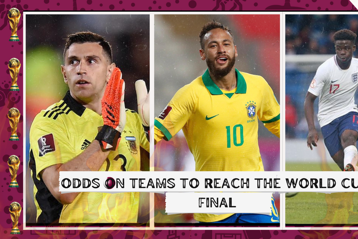 Odds on teams to reach the World Cup final
