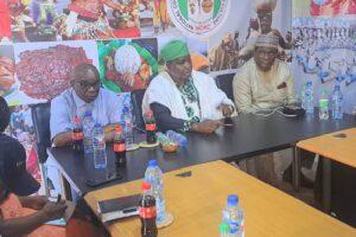 Olusegun Runsewe, Director-General, NCAC, addressing the media in Abuja on Friday. [NAN]