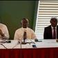 From Left: Mr Ifeanyi Agiriga, Stake President, Abuja Kubwa Stake, Mr Victor Eze, Stake President, Abuja Wuse Stake and Mr Ikpe Nkanang, Director of Communication, Lagos, Ibadan and Enugu Coordinating Council of the Church at a press briefing in Abuja.