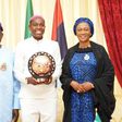 Asisat Oshoala presents award to President Tinubu, First Lady [Presidency]