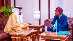 Tinubu stops over in UAE to resolve visa ban, flights suspension rows. [Presidency]