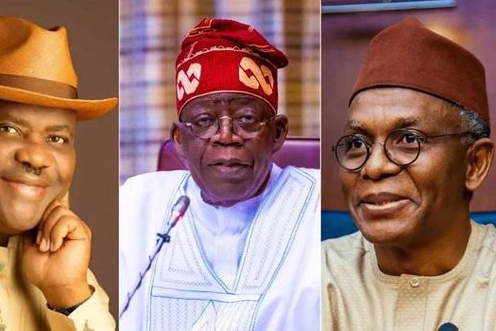 Nyesom Wike, President Bola Tinubu and Nasir El-Rufai. [TheNation]