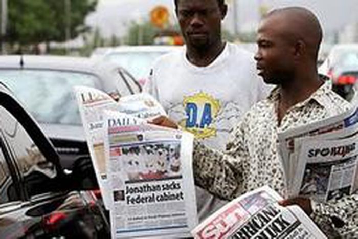 Newspaper vendors [Guardian Nigeria]