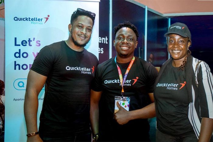 L-R: Chukwualuka Obichukwu, Sales Manager, Quickteller Homes; Joshua Udonne, Growth Marketing Associate, Interswitch; and Obianuju Anyama, Product Manager, Quickteller Homes, at the SmallSmall Fair 2024, recently held at Pistis Conference Center, Lekki...