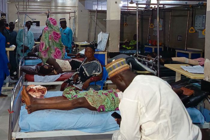 Victims of a recent wave of suicide attacks are treated at a hospital in Maiduguri on June 29, 2024. [Getty Images]
