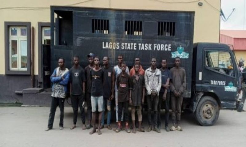 The suspects arrested comprised of 10 adults and two minors [The Nation]